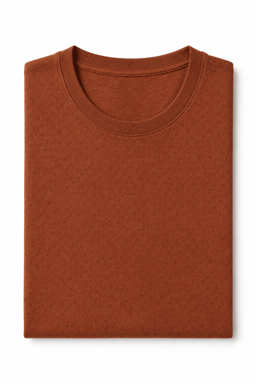 Crew Neck Printed T-Shirt in Copper